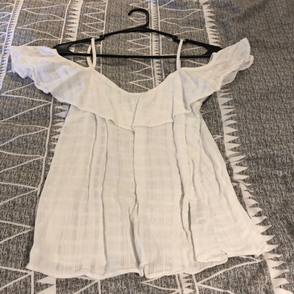 White off shoulder top